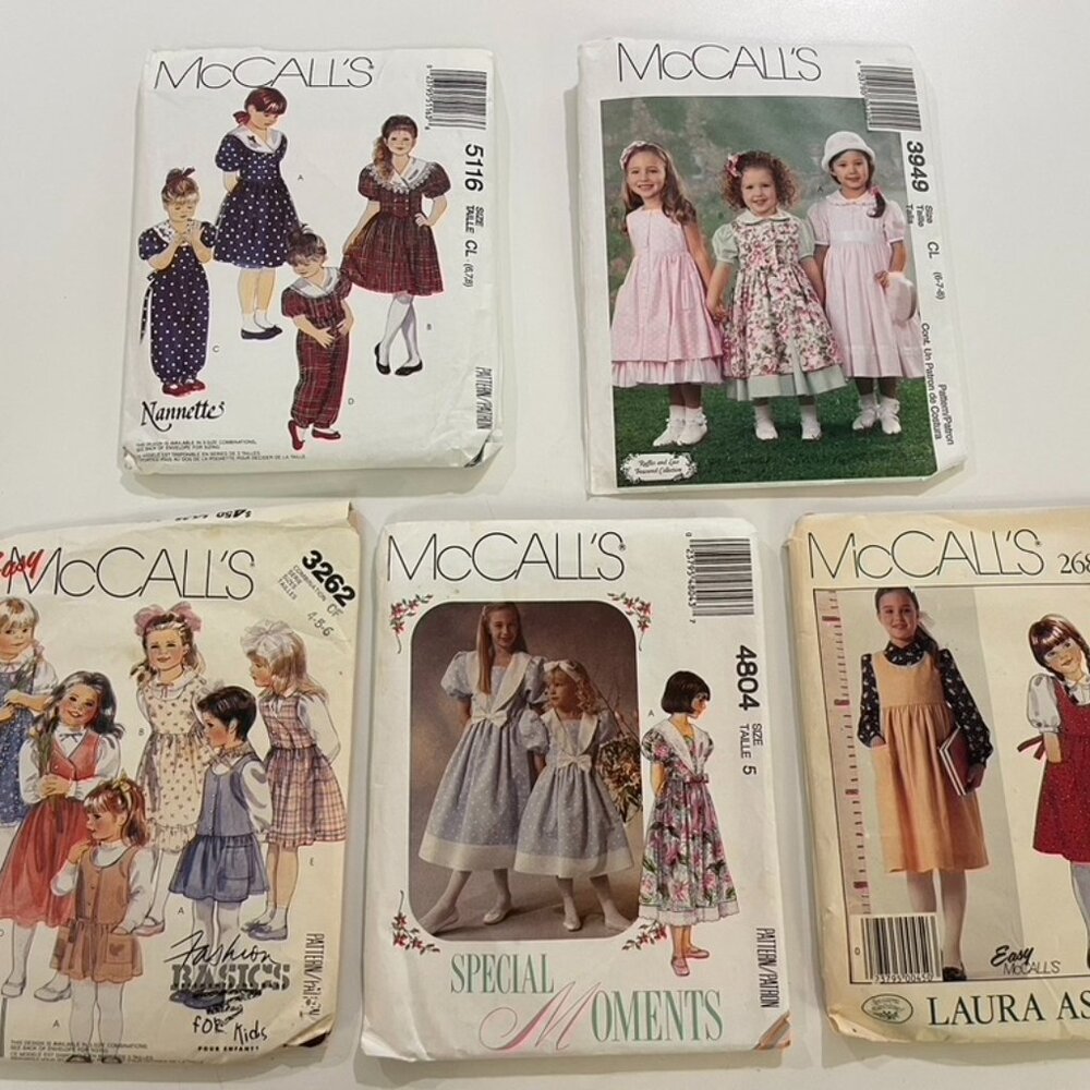 McCalls 5116, 3949, 3262, 4804, 2680 Sewing Pattern bundle